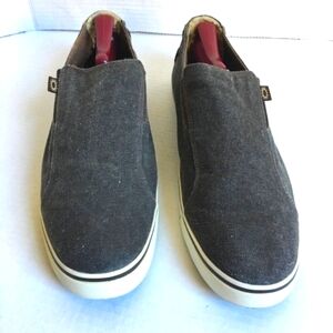 UGG Bracken Gray Canvas Slip On Lined Loafers Mens 13